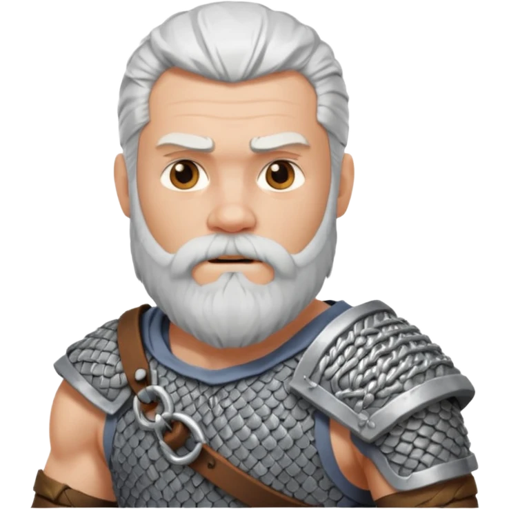 bearded Vikings with white hair emoji