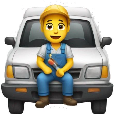 a painter in a car emoji