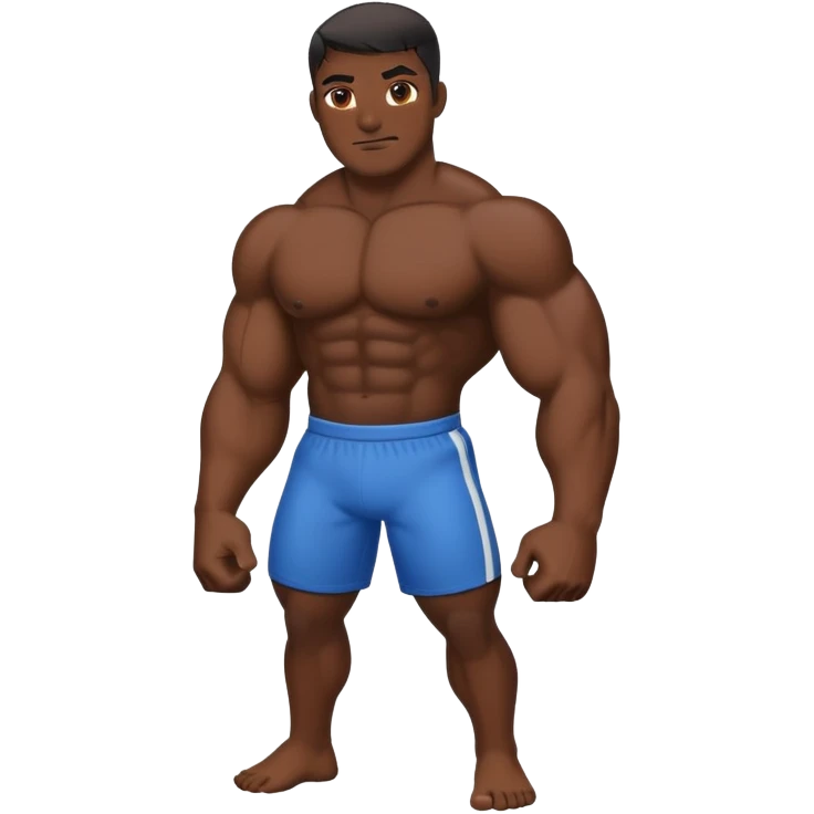 Pitch black storng muscle emoji emoji
