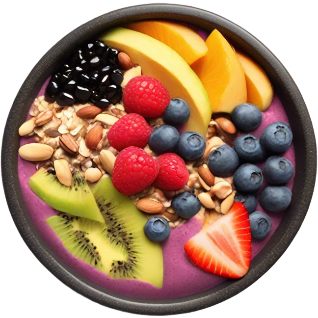 Black smoothie bowl emoji