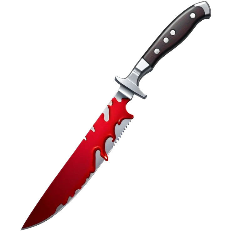 a knife with blood dripping from the blade emoji