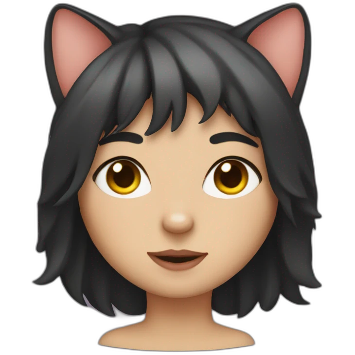 dark haired cat lady emoji