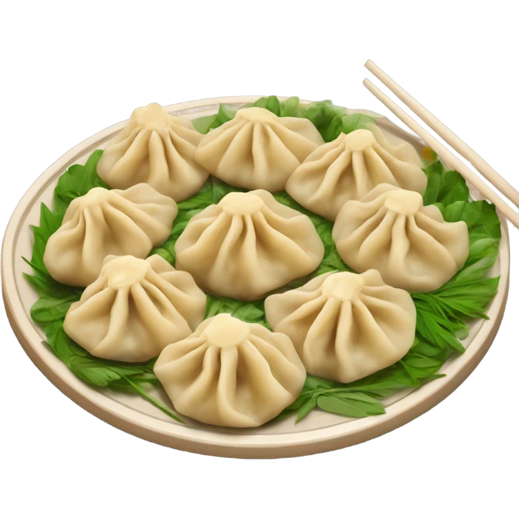 A plate of dumplings emoji