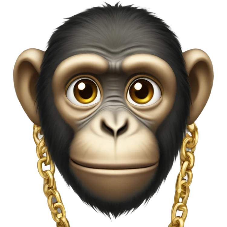 monkey wearing gold chain emoji