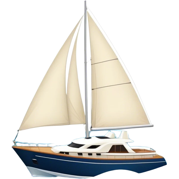 Yacht in waves and frangipania flowers  emoji