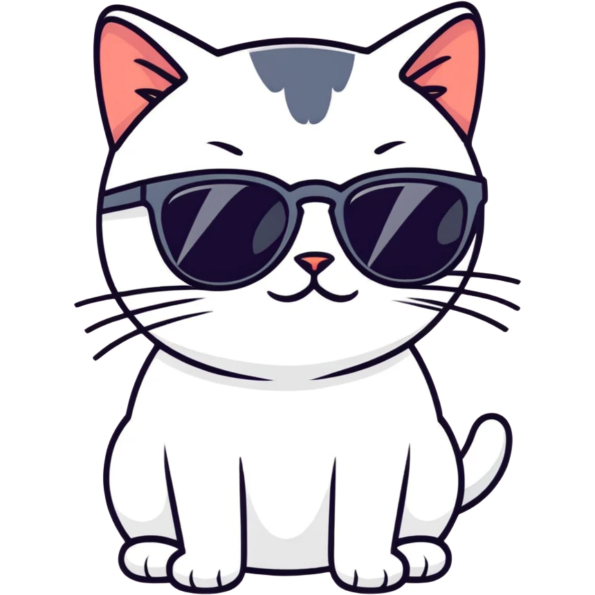 Cat with sunglasses emoji