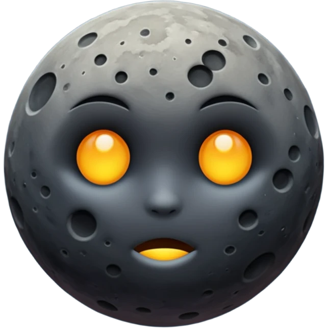 dark moon with no face on  emoji