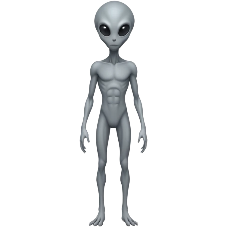 fullbody gray alien emoji