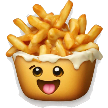 Poutine qui mange une poutine  emoji