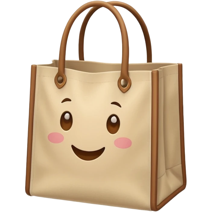 cartoon market bag, do not add stripes and make it empty emoji