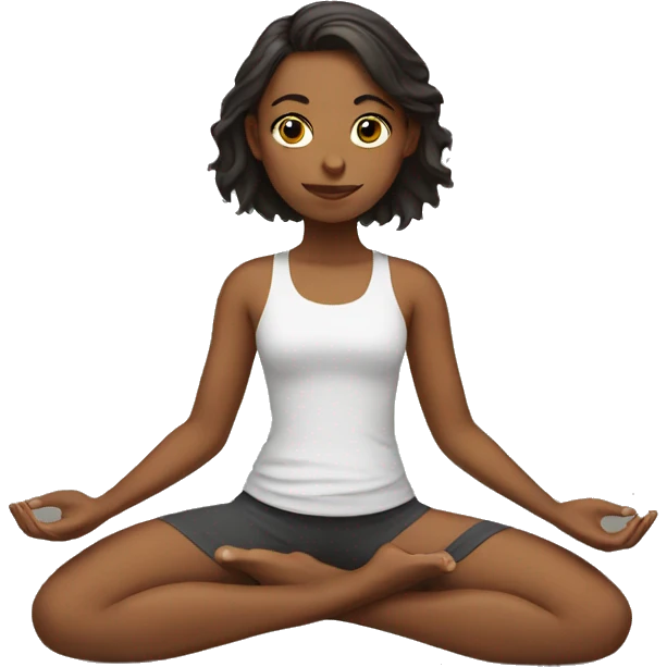 girl making yoga emoji