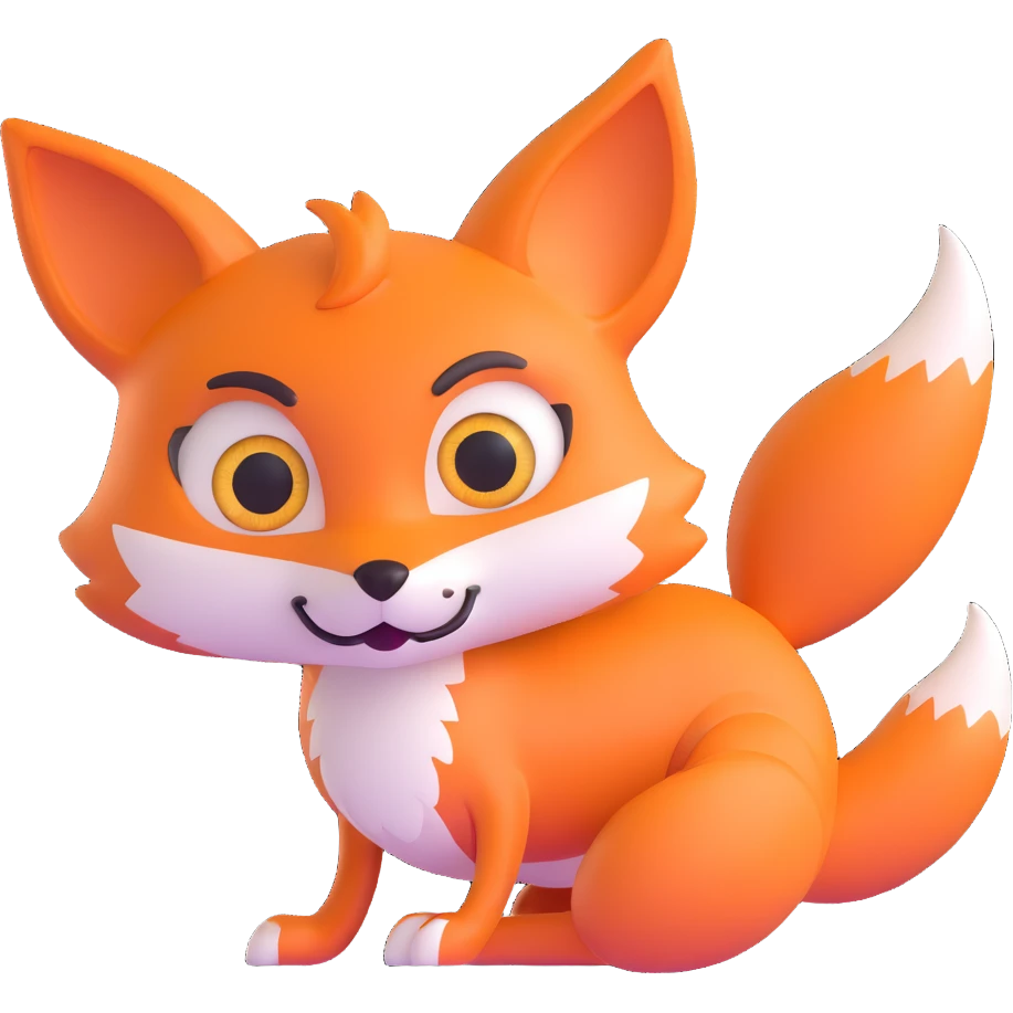 dizzy fox with spiral eyes emoji