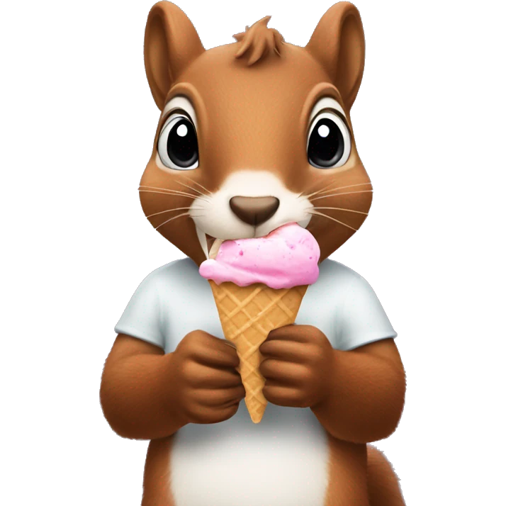 Squirrel eating ice cream sandwich  emoji