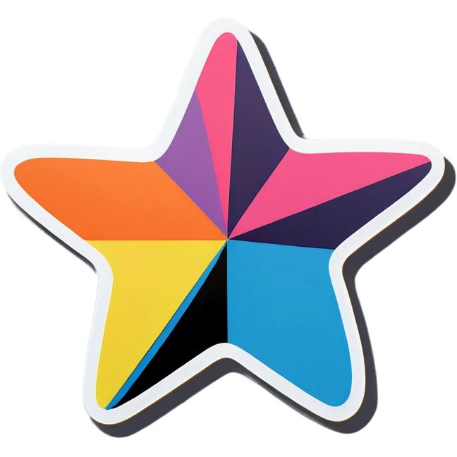 Pop art star emoji