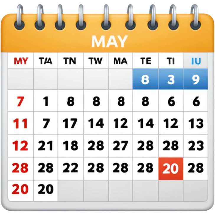 calendar page showing May 20 emoji