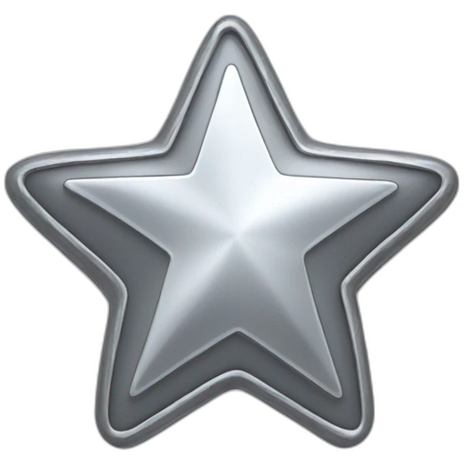 Silver star coin emoji