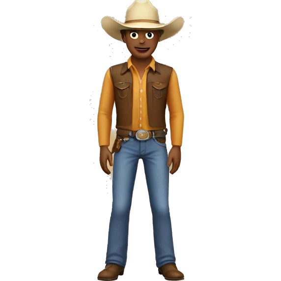 ken with cowboy hat full body emoji