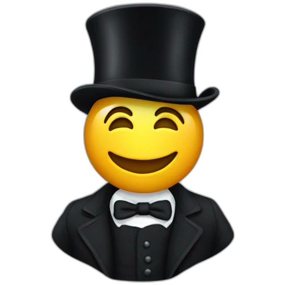 top hat emoji