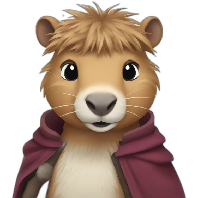 capybara in Elza’s FROZEN costume  emoji