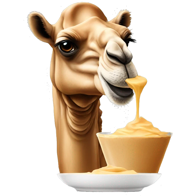 camel eating hummus emoji
