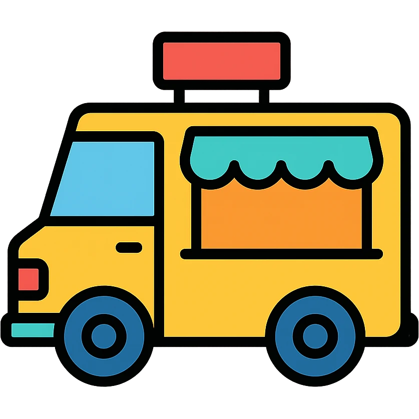 simple food truck icon emoji