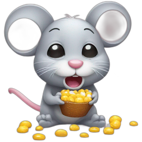 crying mouse holding candy emoji