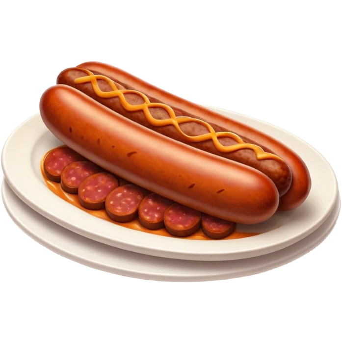 Chorizo Cinematic Realistic Chorizo Dish Emoji, depicted as a single, perfectly spiced sausage, rendered with rich textures and dynamic, appetizing lighting. emoji
