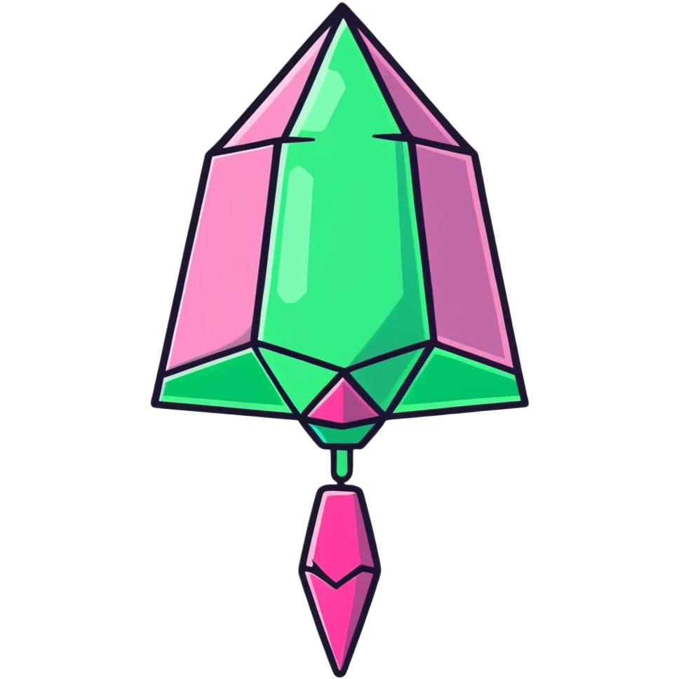 pink candy plumbob gem from The Sims emoji