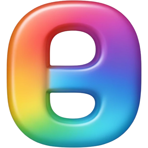 Letter G rainbow emoji