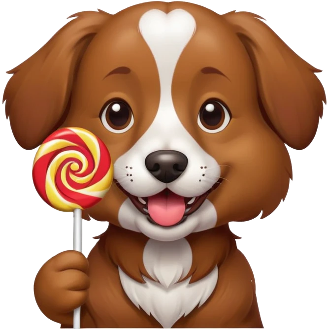 Dog with lollipop  emoji
