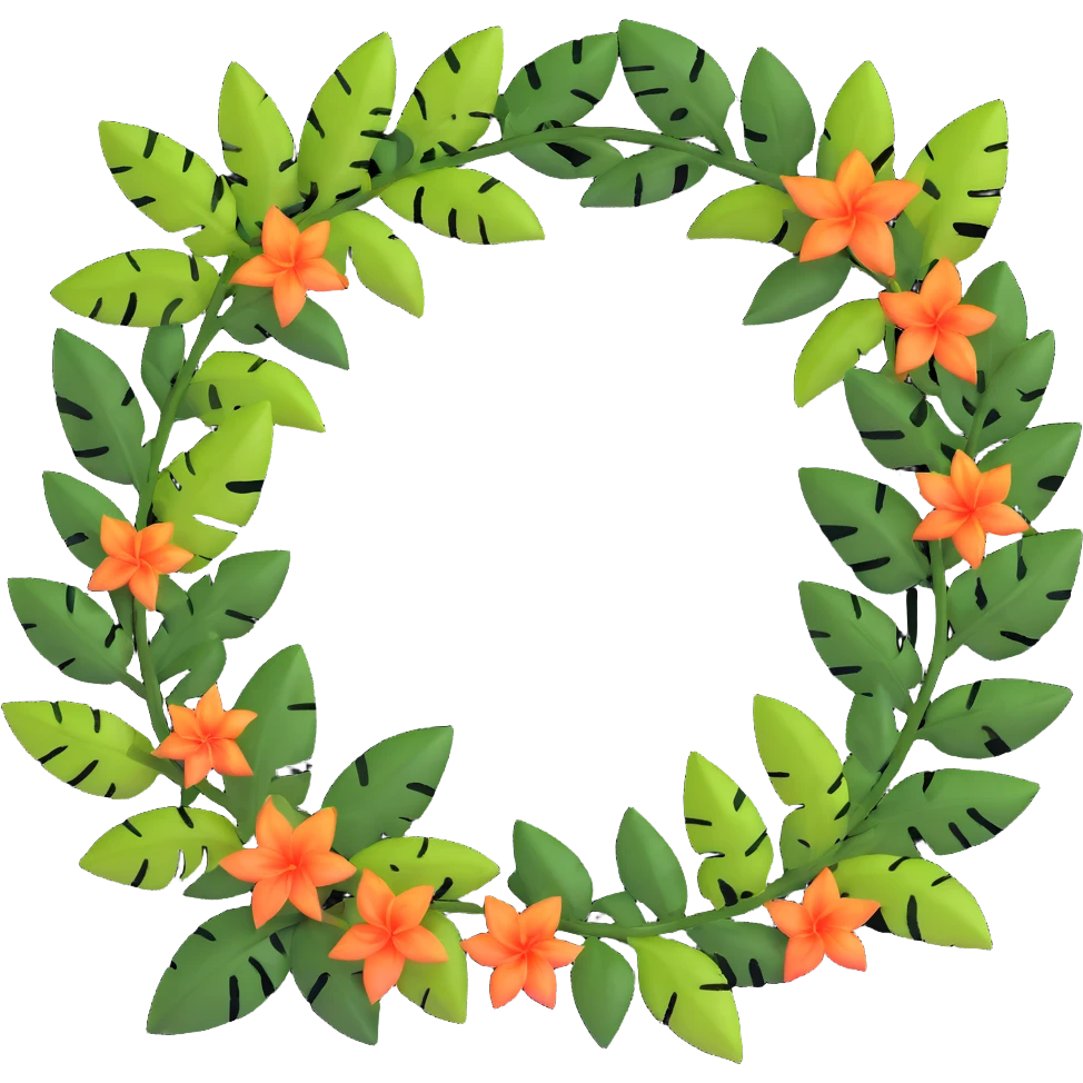 tropical vines with leaves emoji