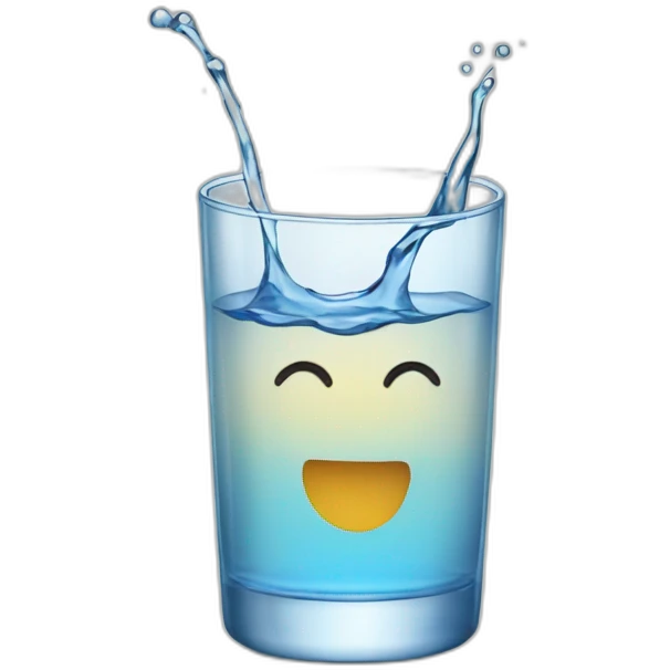 a glass of water emoji