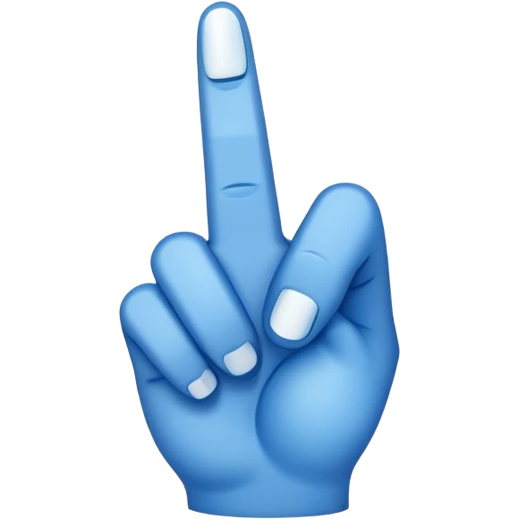 blue middle finger emoji