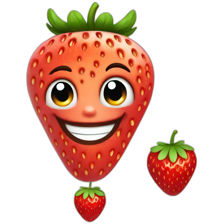 happy strawberry emoji