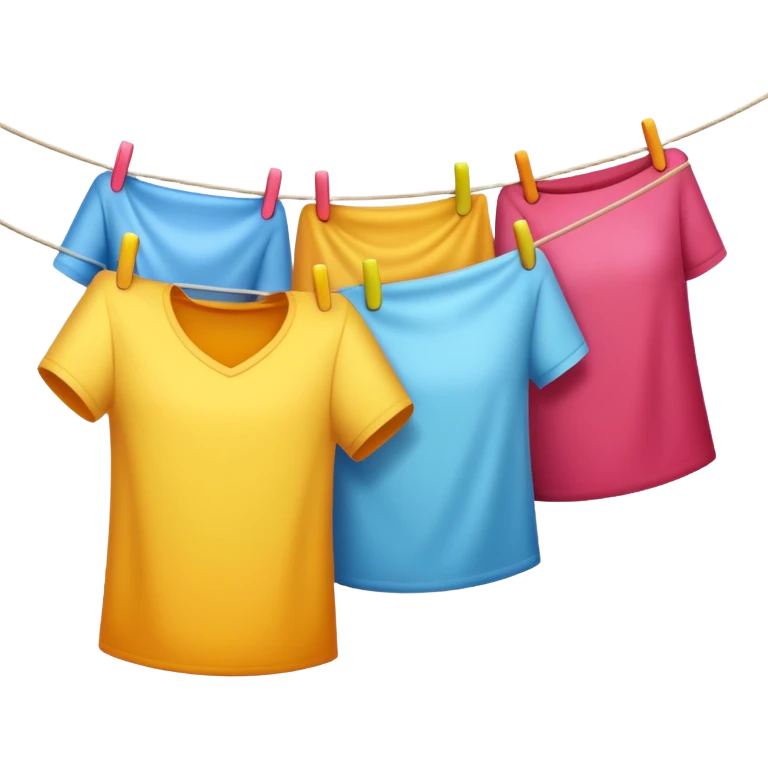 colorful laundry drying line emoji