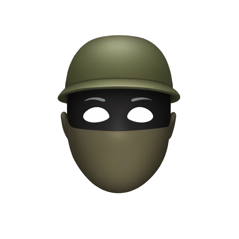Masked soldier emoji