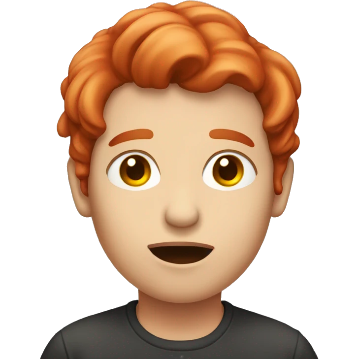 A red hair person that feels tremor   emoji