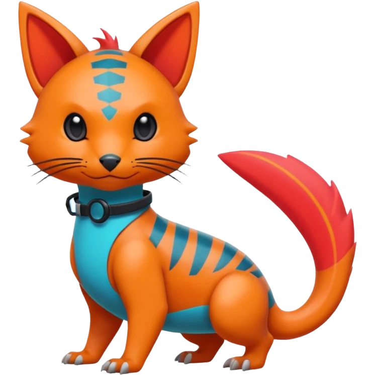  exotic tropical cyber-Soothy-Scooty-Scoobie-Litten-Linoone-Noibat-Fakémon-Pokémon-Vernid-creature emoji