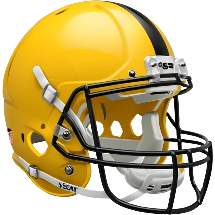 College football player helmet in yellow color emoji