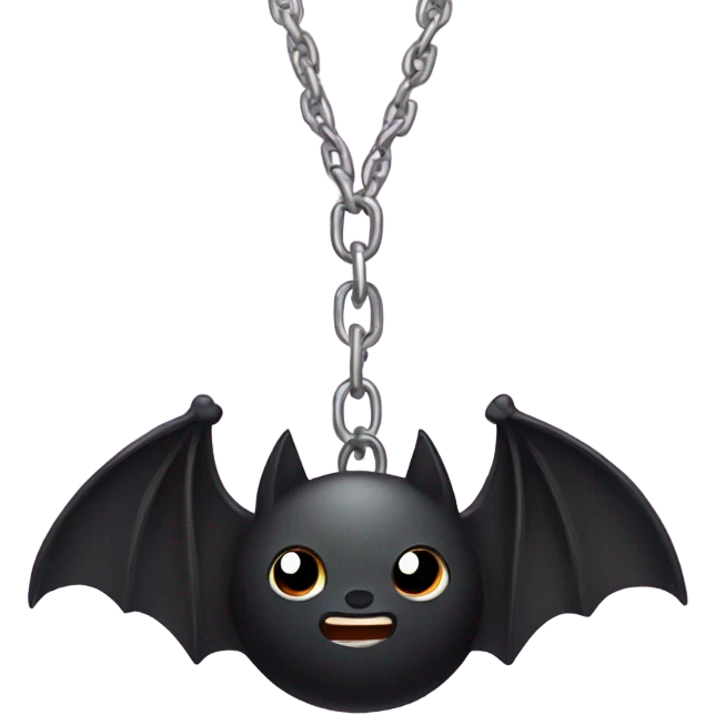 A bat with a chain necklace  emoji