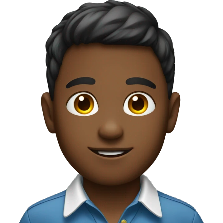 Kid wearing a collared shirt emoji