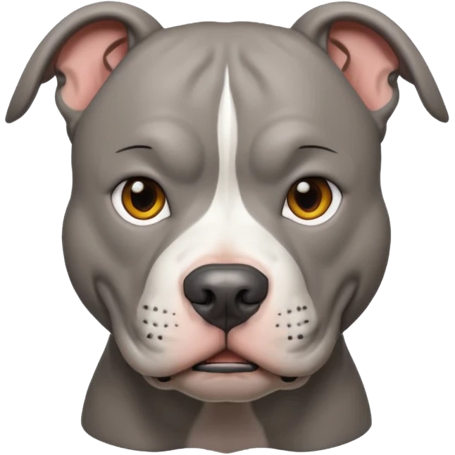 Grey pitbull  emoji