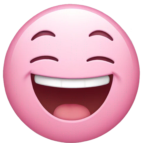Light pink emoji laughing emoji