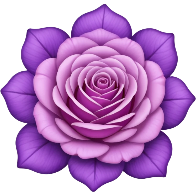 rose shape flower, no stem, now make it a purple emoji