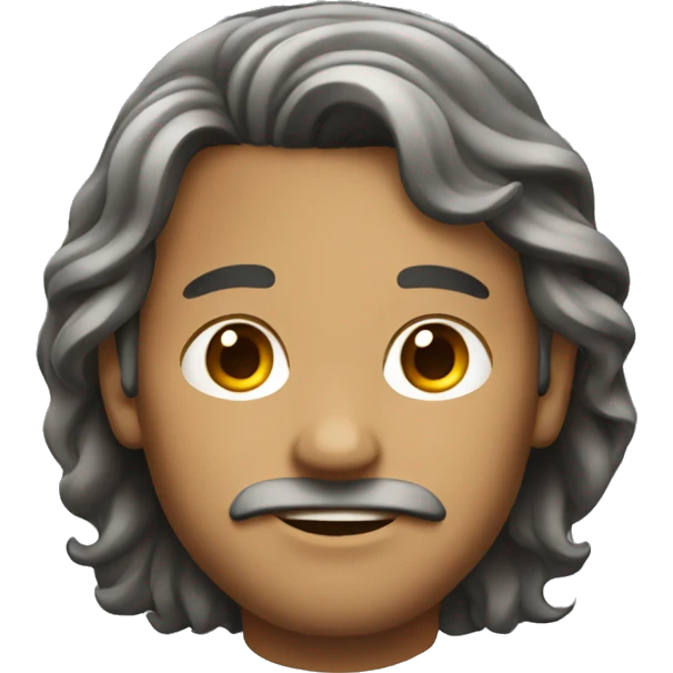 guy with long wavy hair emoji