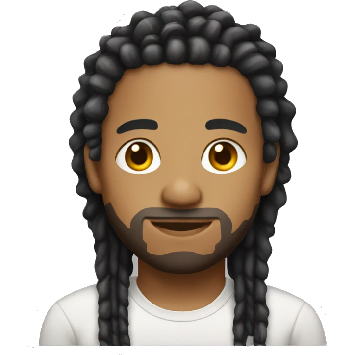 light skin man with short dreads emoji