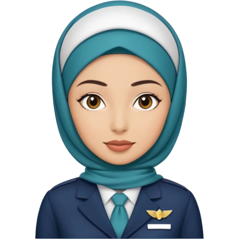 Hijabi flight attdent emoji
