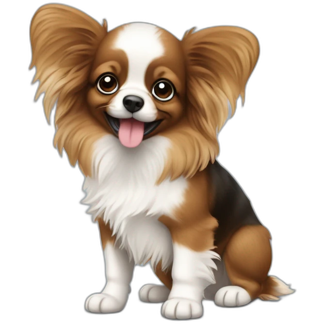 Bébé epagneul papillon emoji