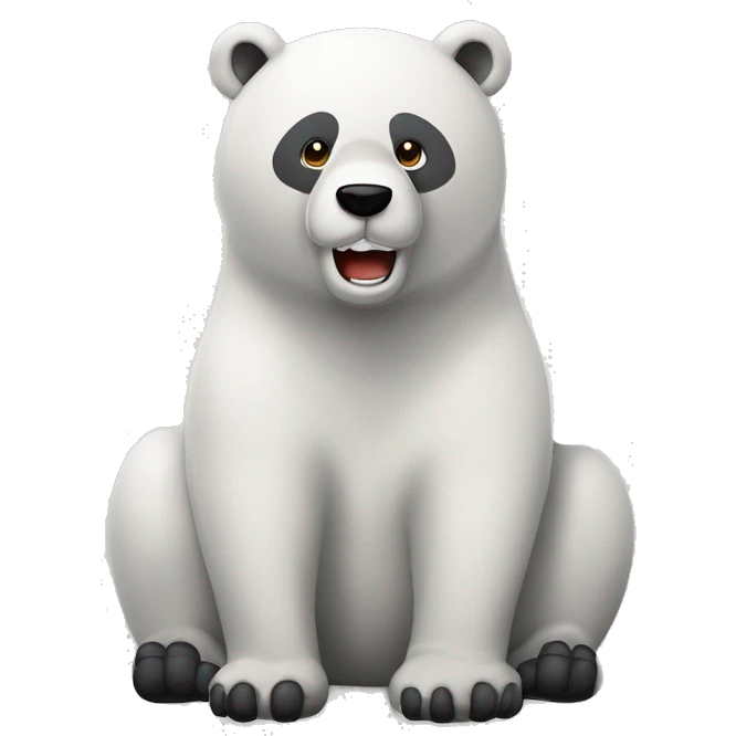 Drei süße Bären in einer Reihe: ein Eisbär, ein Braunbär und ein Schwarzbär  emoji