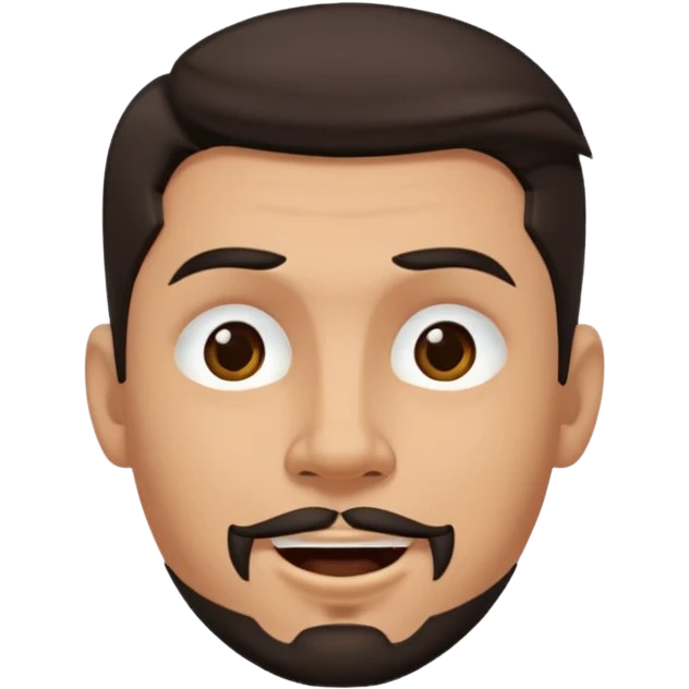 medium skin tone man with dark hair and a goatee, septum piercing, winking emoji